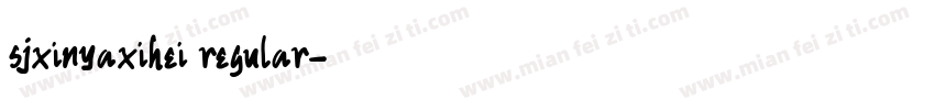 sjxinyaxihei regular字体转换